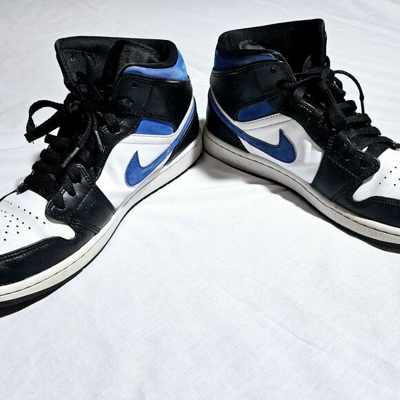 NIKE AIR JORDAN 1 BLACK WHITE BLUE 10.5 USED main image 6